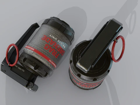 Sci-Fi Frag Grenade 3D Model