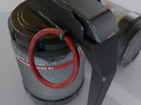 Sci-Fi Frag Grenade 3D Model