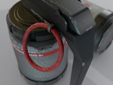 Sci-Fi Frag Grenade 3D Model