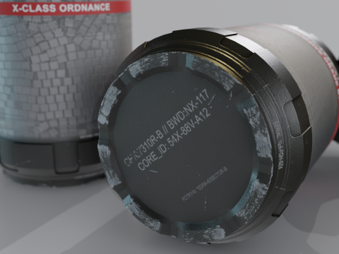 Sci-Fi Frag Grenade 3D Model