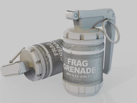 Sci-Fi Frag Grenade 3D Model