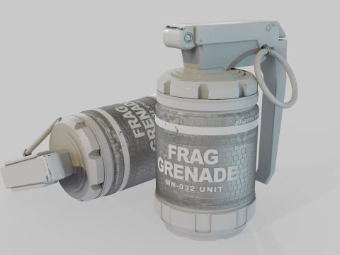 Sci-Fi Frag Grenade 3D Model