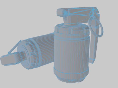 Sci-Fi Frag Grenade 3D Model