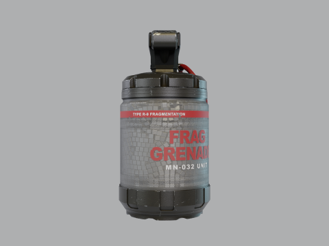 Sci-Fi Frag Grenade 3D Model