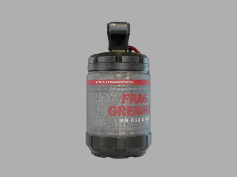 Sci-Fi Frag Grenade 3D Model