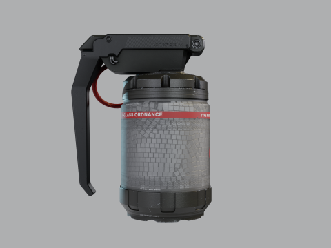 Sci-Fi Frag Grenade 3D Model
