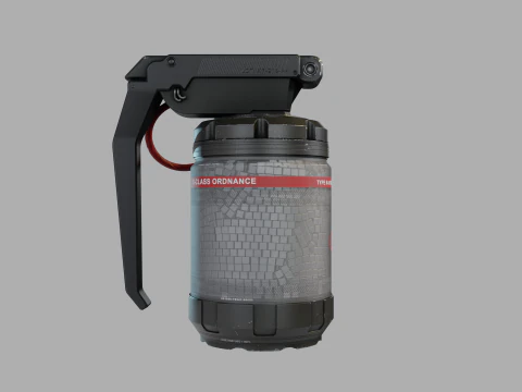 Sci-Fi Frag Grenade 3D Model