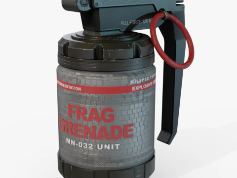 Sci-Fi Frag Grenade 3D Model