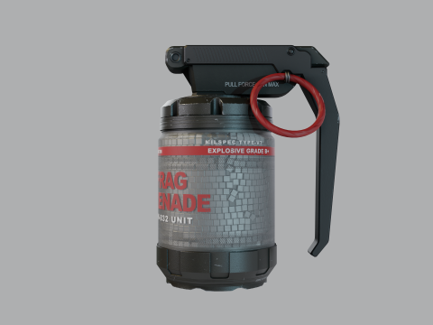 Sci-Fi Frag Grenade 3D Model