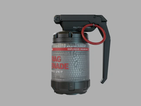 Sci-Fi Frag Grenade 3D Model