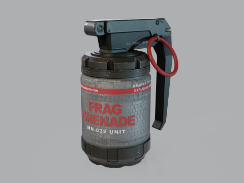 Sci-Fi Frag Grenade 3D Model