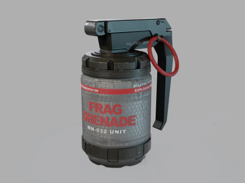 Sci-Fi Frag Grenade 3D Model