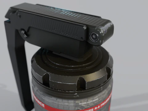 Sci-Fi Frag Grenade 3D Model