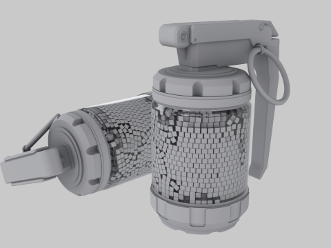Sci-Fi Frag Grenade 3D Model