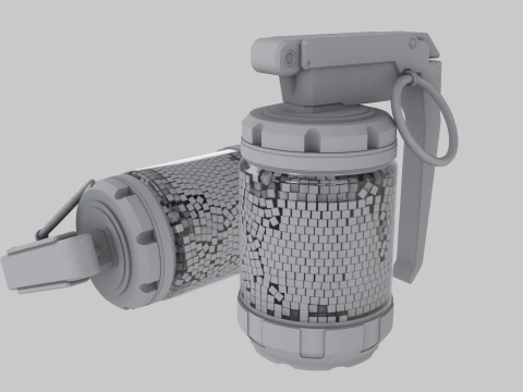 Sci-Fi Frag Grenade 3D Model