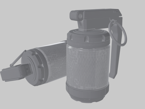 Sci-Fi Frag Grenade 3D Model