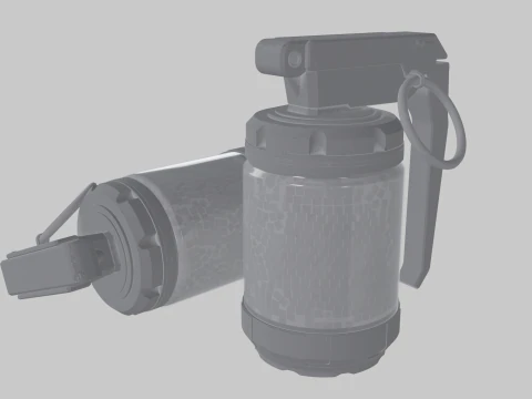 Sci-Fi Frag Grenade 3D Model