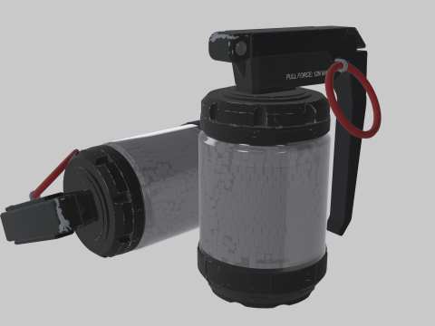 Sci-Fi Frag Grenade 3D Model