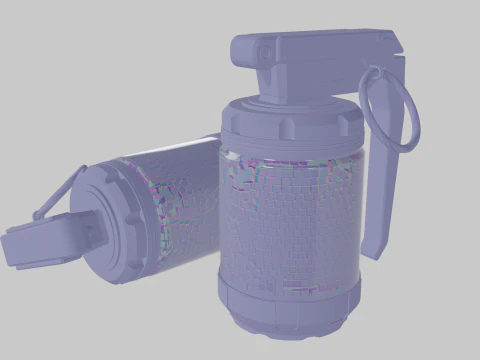 Sci-Fi Frag Grenade 3D Model