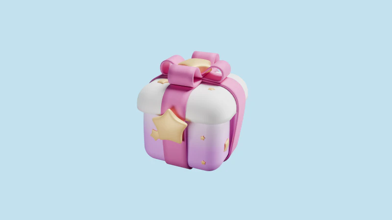 Pink gift 3D Model .c4d .max .obj .3ds .fbx .stl .blend 