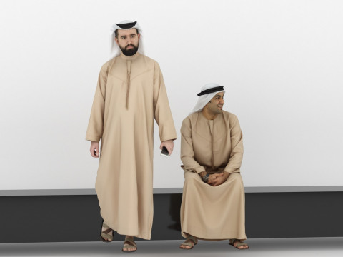 Arab People Collection - Arab Man and Woman Modelo 3D