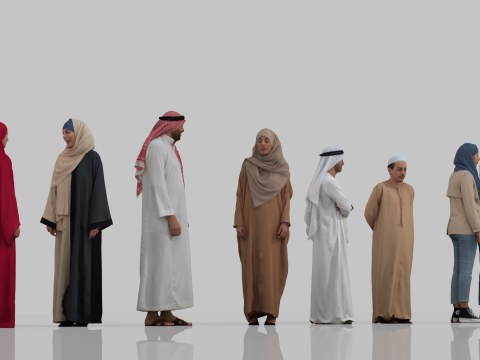 Arab Character - Man and Woman Model 3D