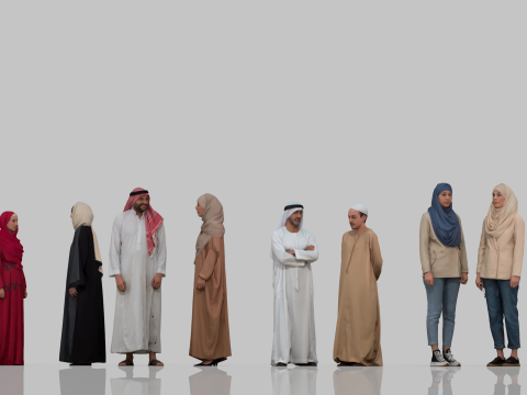Arab Character - Man and Woman Model 3D