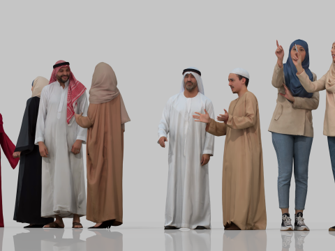 Arab Character - Man and Woman Model 3D