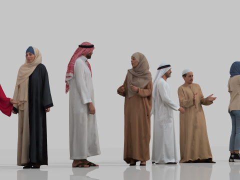 Arab Character - Man and Woman Model 3D