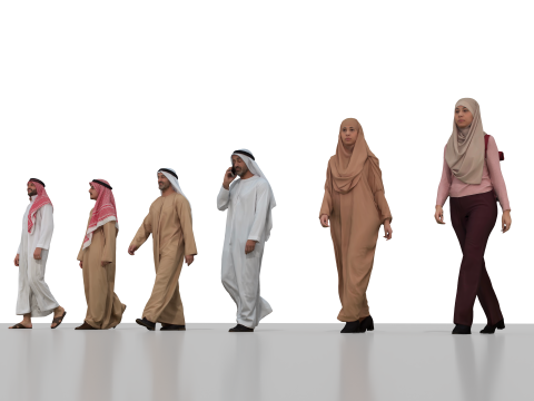 Arab Character - Man and Woman Modello 3D