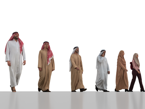 Arab Character - Man and Woman Modello 3D