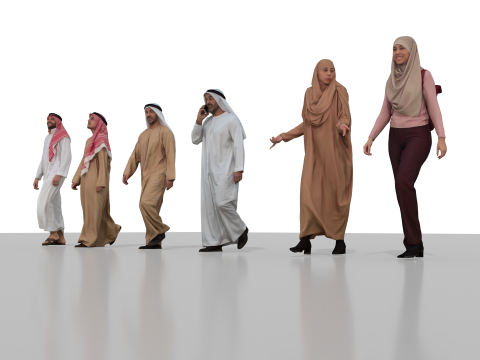 Arab Character - Man and Woman Modello 3D