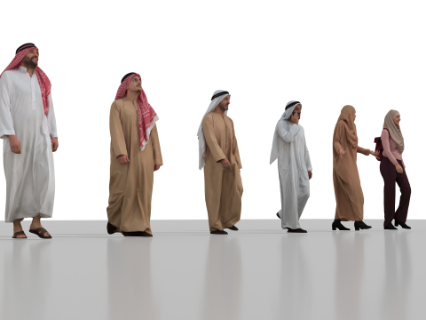 Arab Character - Man and Woman Modello 3D