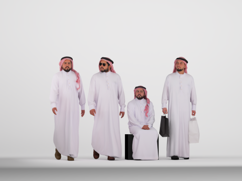 Arab Character - Man and Woman 3D Model