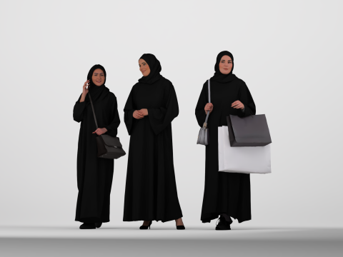 Arab Character - Man and Woman 3D Model