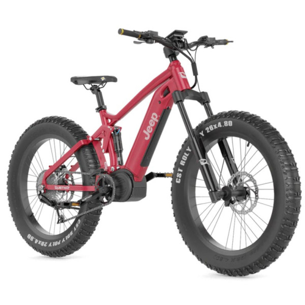 Jeep E-Bike in Red Fat Tire Mountain Bike Modelo de impresión 3D .c4d .max .obj .3ds .fbx .stl .blend 