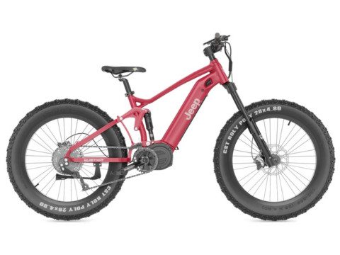 Jeep E-Bike in Red Fat Tire Mountain Bike Modelo de impresión 3D