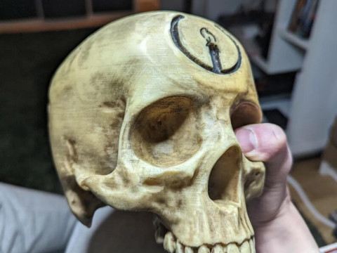 Halo Grunt Birthday Skull 3D Print Model Model do druku 3D