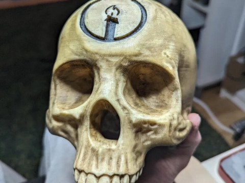 Halo Grunt Birthday Skull 3D Print Model Model do druku 3D