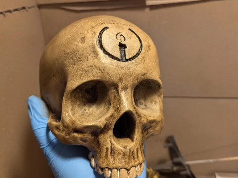 Halo Grunt Birthday Skull 3D Print Model Model do druku 3D