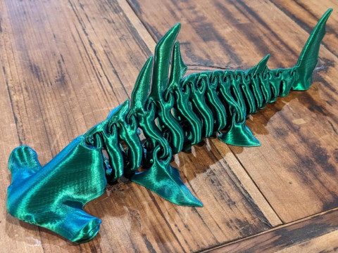 Hammerhead Shark Bones Structure Modèles 3D en vedette