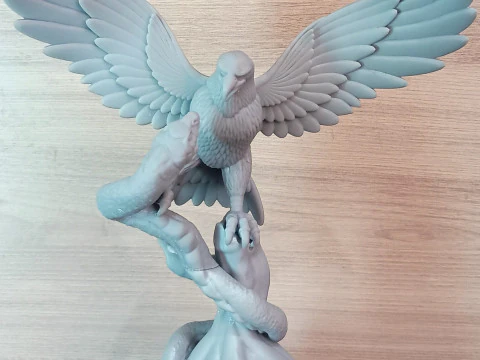 EAGLE VS SNAKE 3D Print Model