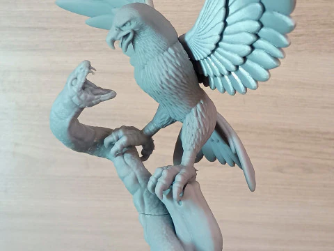 EAGLE VS SNAKE 3D Print Model