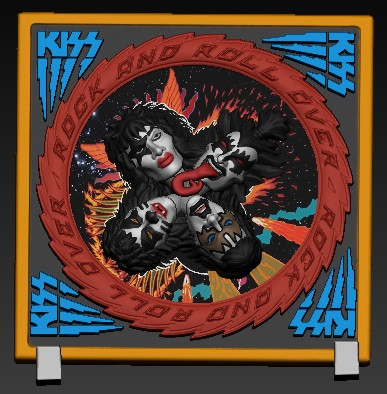KISS - Rock and Roll Over Modèles 3D en vedette .c4d .max .obj .3ds .fbx .stl .blend