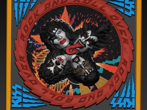 KISS - Rock and Roll Over 3D Принт Модель