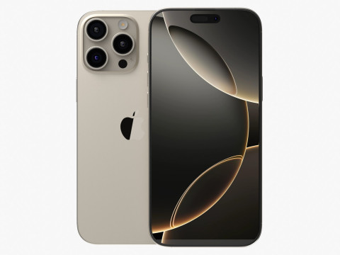 Apple iPhone 16 Pro Max Natural Titanium 3Dモデル
