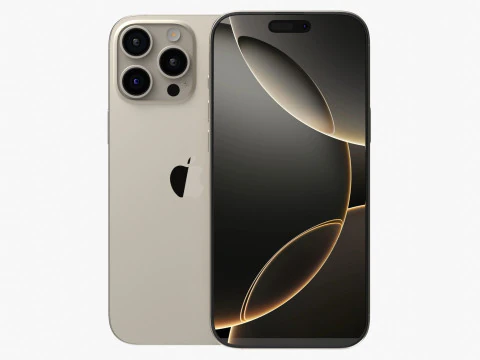 Apple iPhone 16 Pro Max ナチュラルチタン 3Dモデル