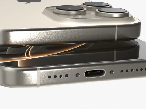 Apple iPhone 16 Pro Max Natural Titanium 3D Model