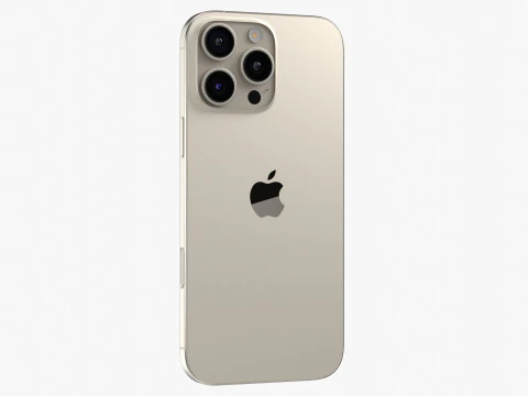 Apple iPhone 16 Pro Max Natural Titanium 3D Model
