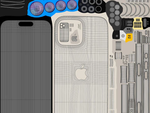 Apple iPhone 16 Pro Max Natural Titanium 3D Model